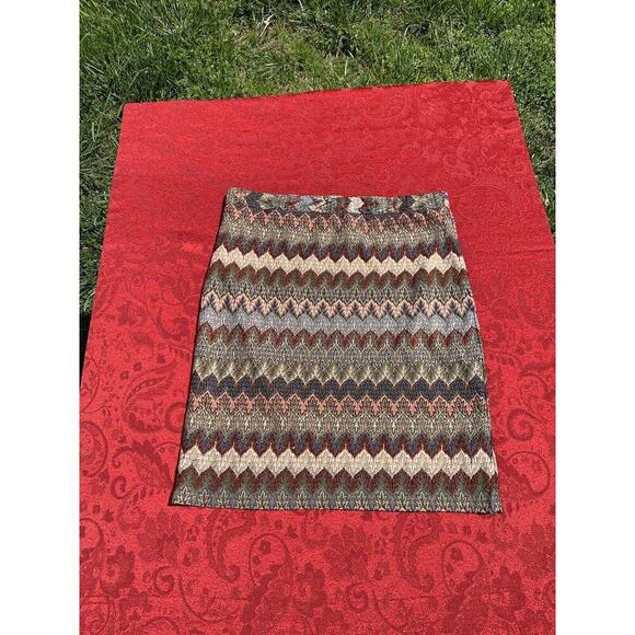 Melissa Paige Skirt Womens Size petite small Print‎ Metallic spring summer - Picture 1 of 5
